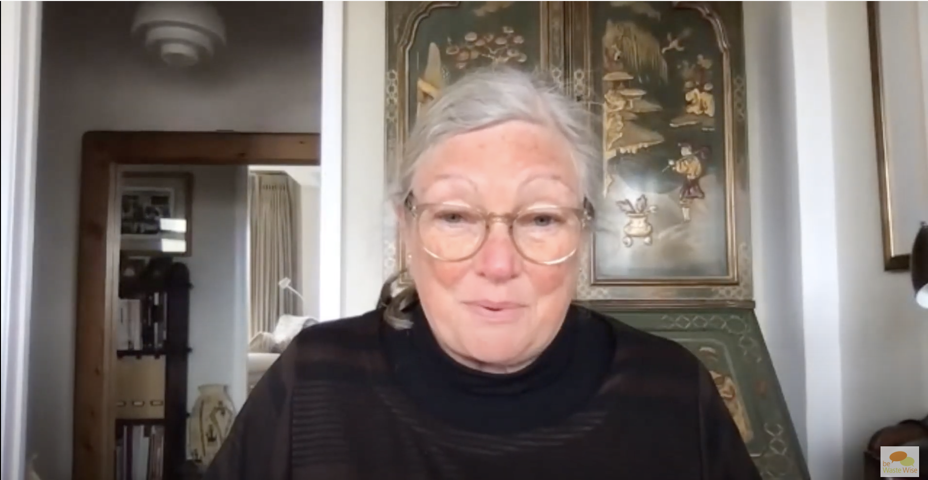 Jo Beall speaks in a webinar about waste as a resource